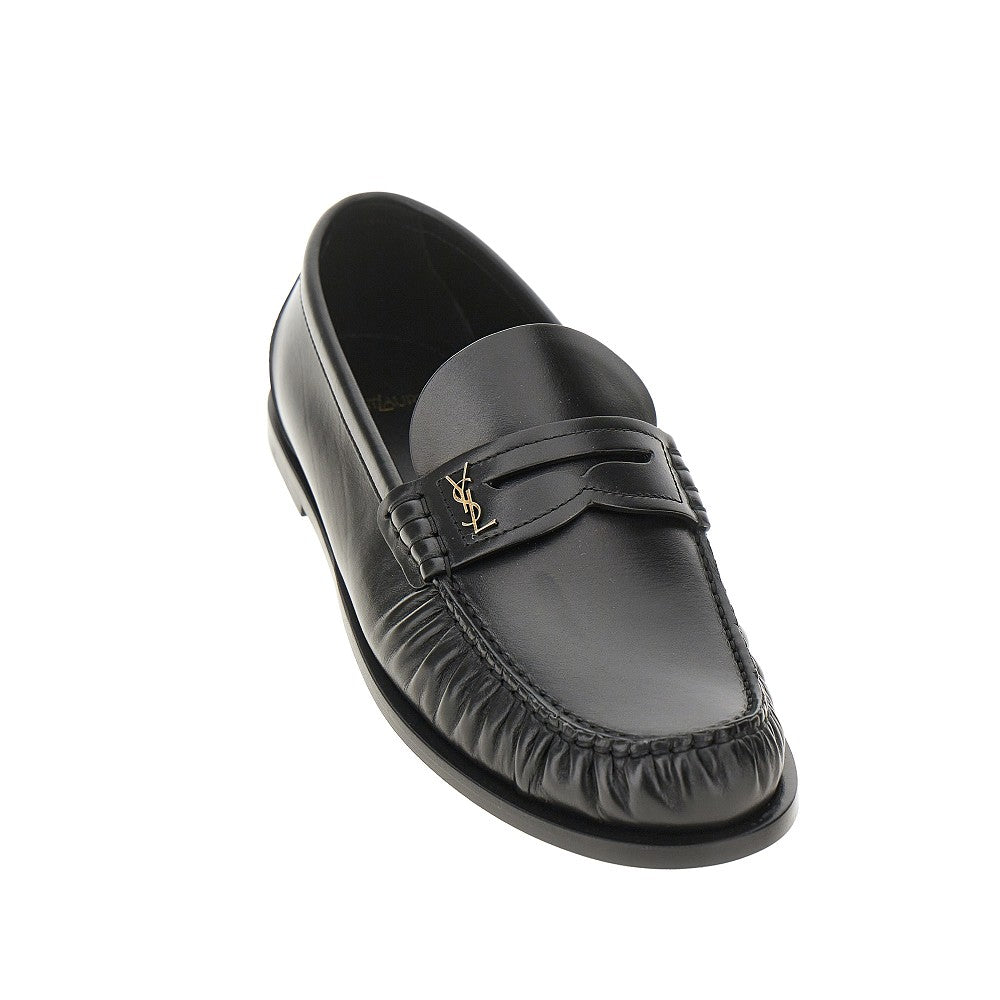 Leather loafers with Cassandre logo