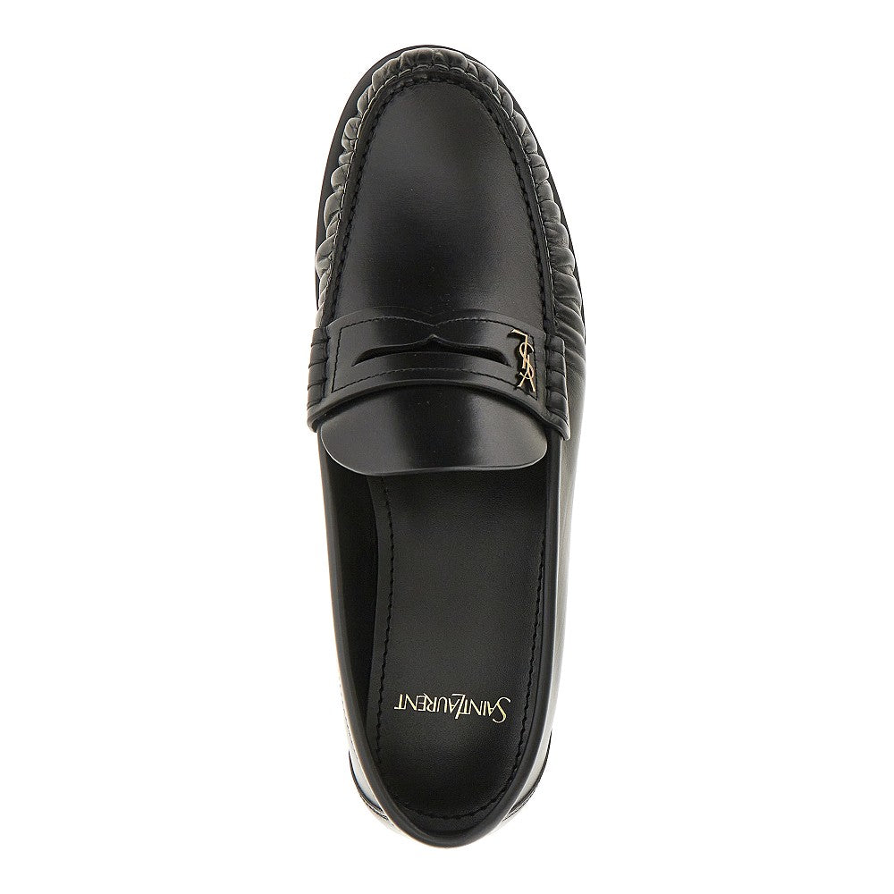 Leather loafers with Cassandre logo