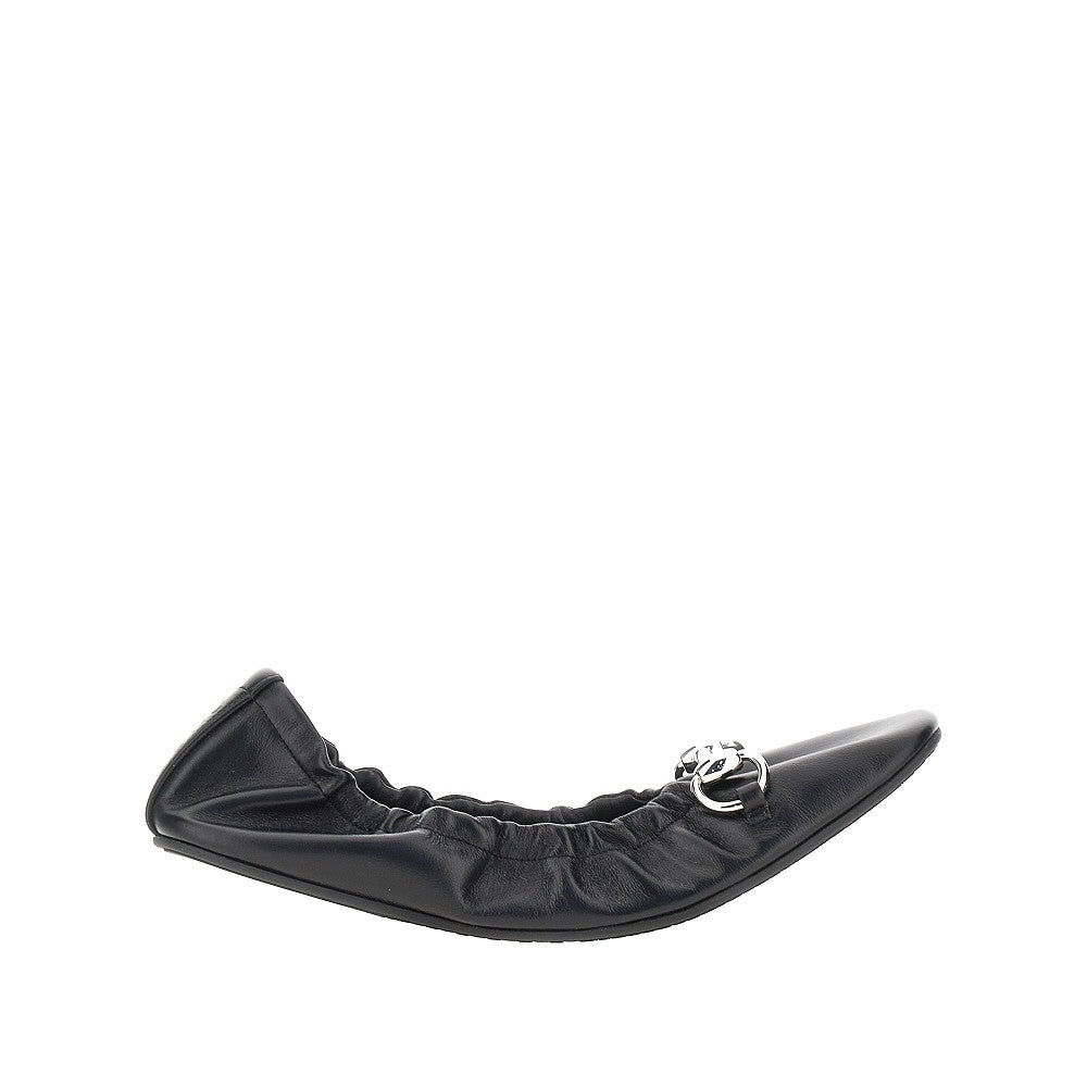 'Prima' leather ballerinas with Horsebit