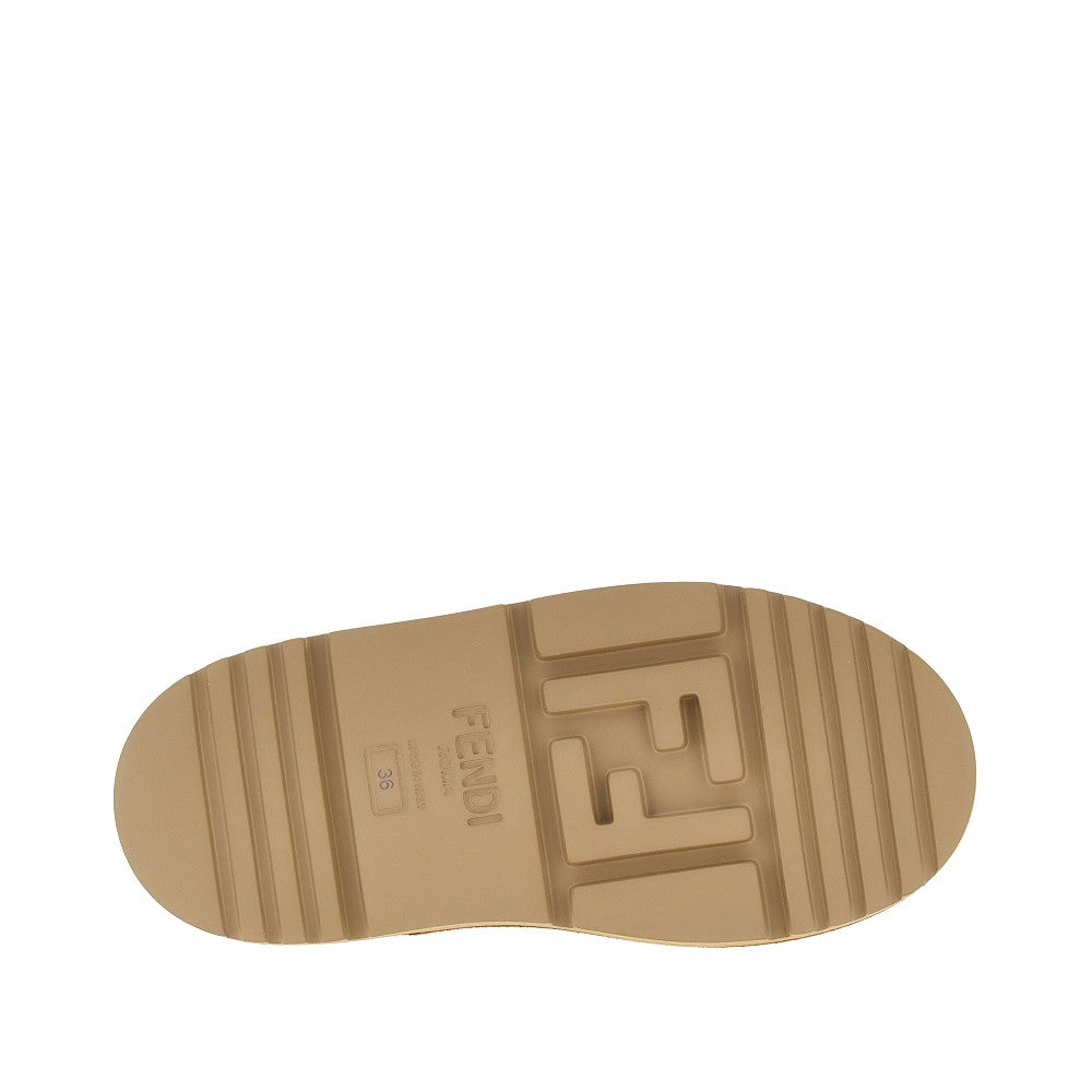 Sabot FF in pelle scamosciata e montone