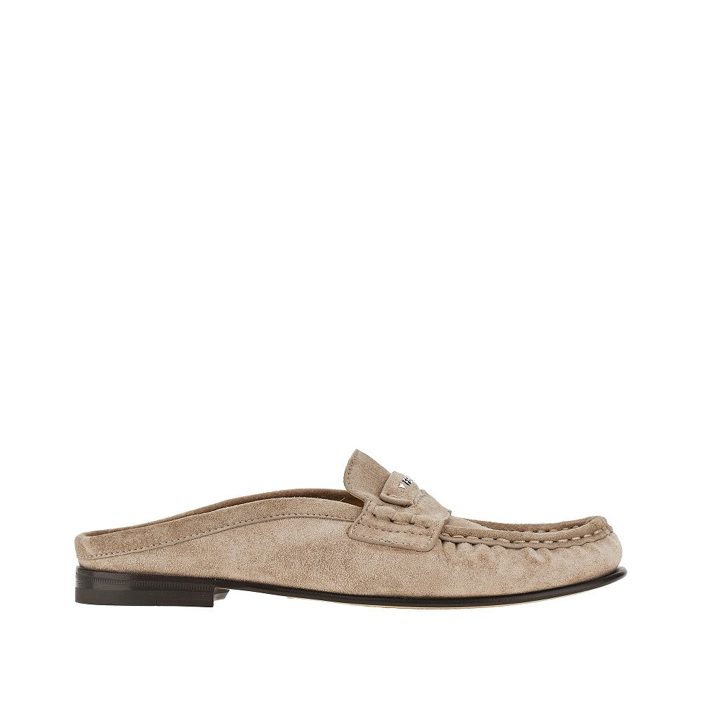 'Fendi Scrunch' suede leather sabot