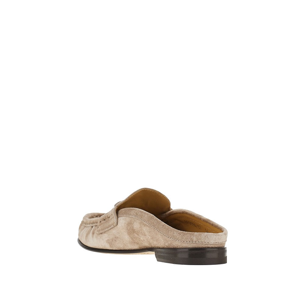 'Fendi Scrunch' suede leather sabot