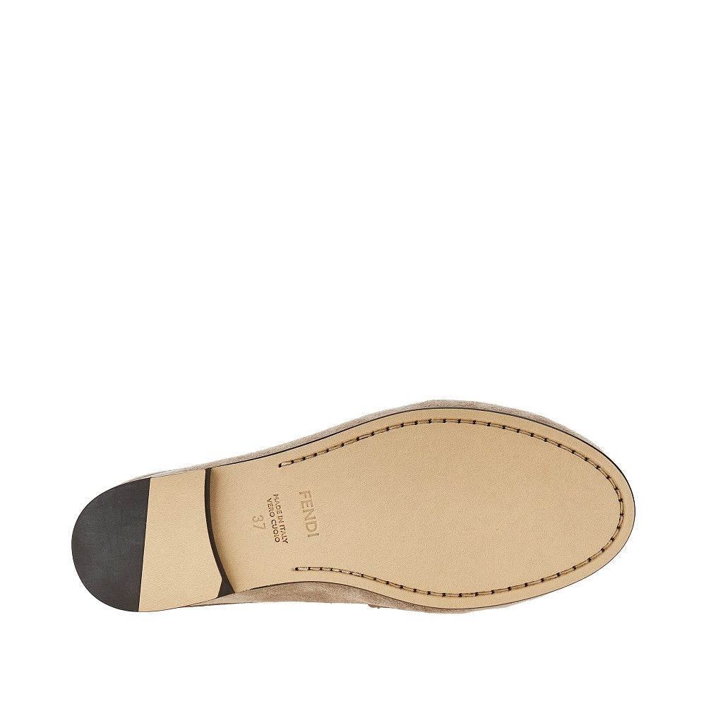 'Fendi Scrunch' suede leather sabot