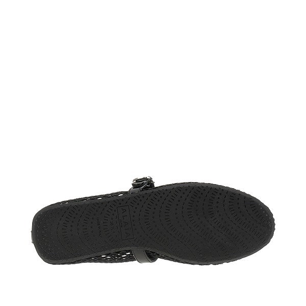 Fishnet ballerina flats
