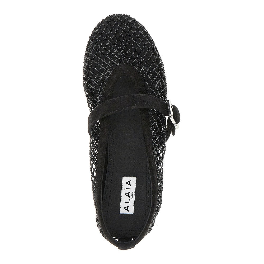 Ballerine in rete con strass