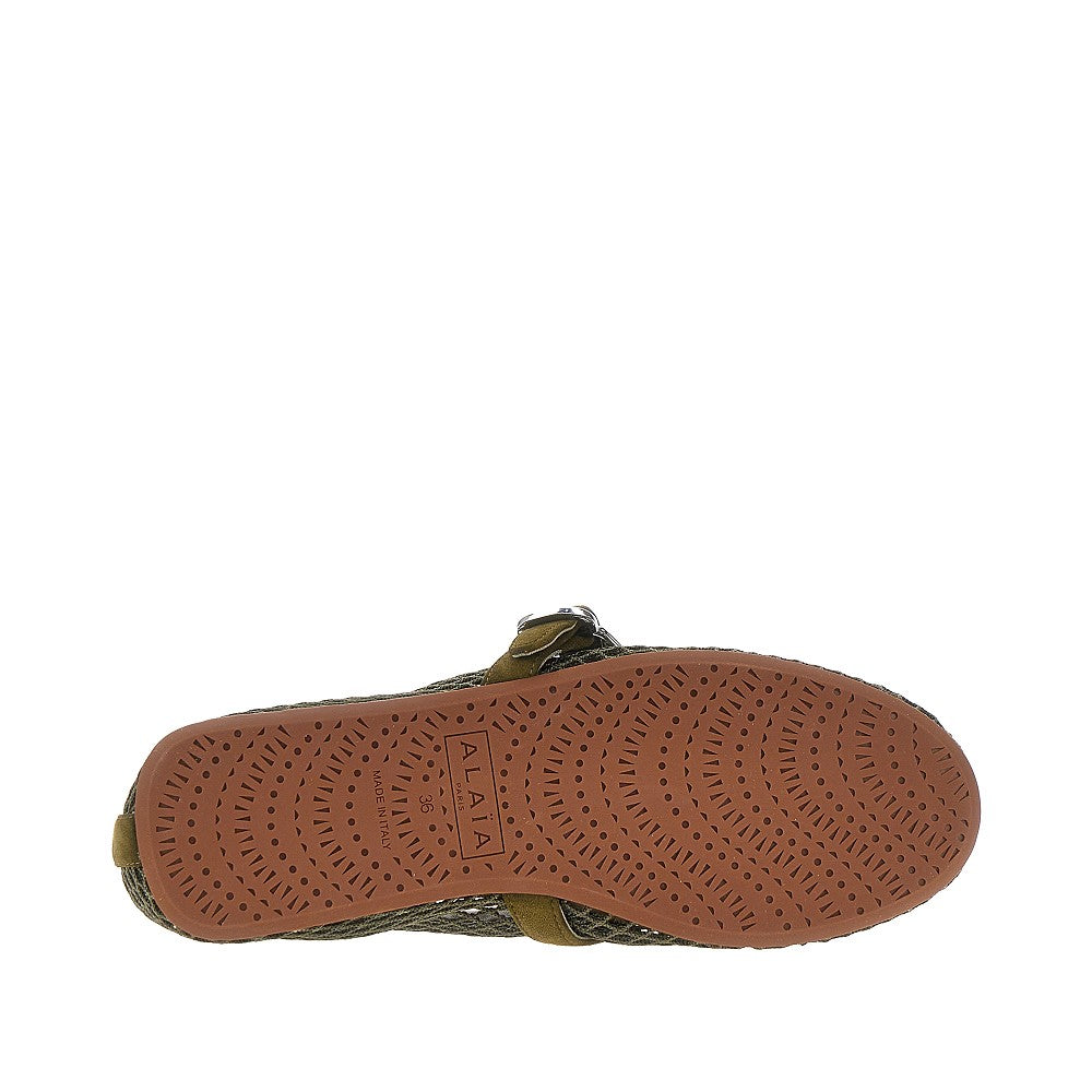 Fishnet ballerina flats
