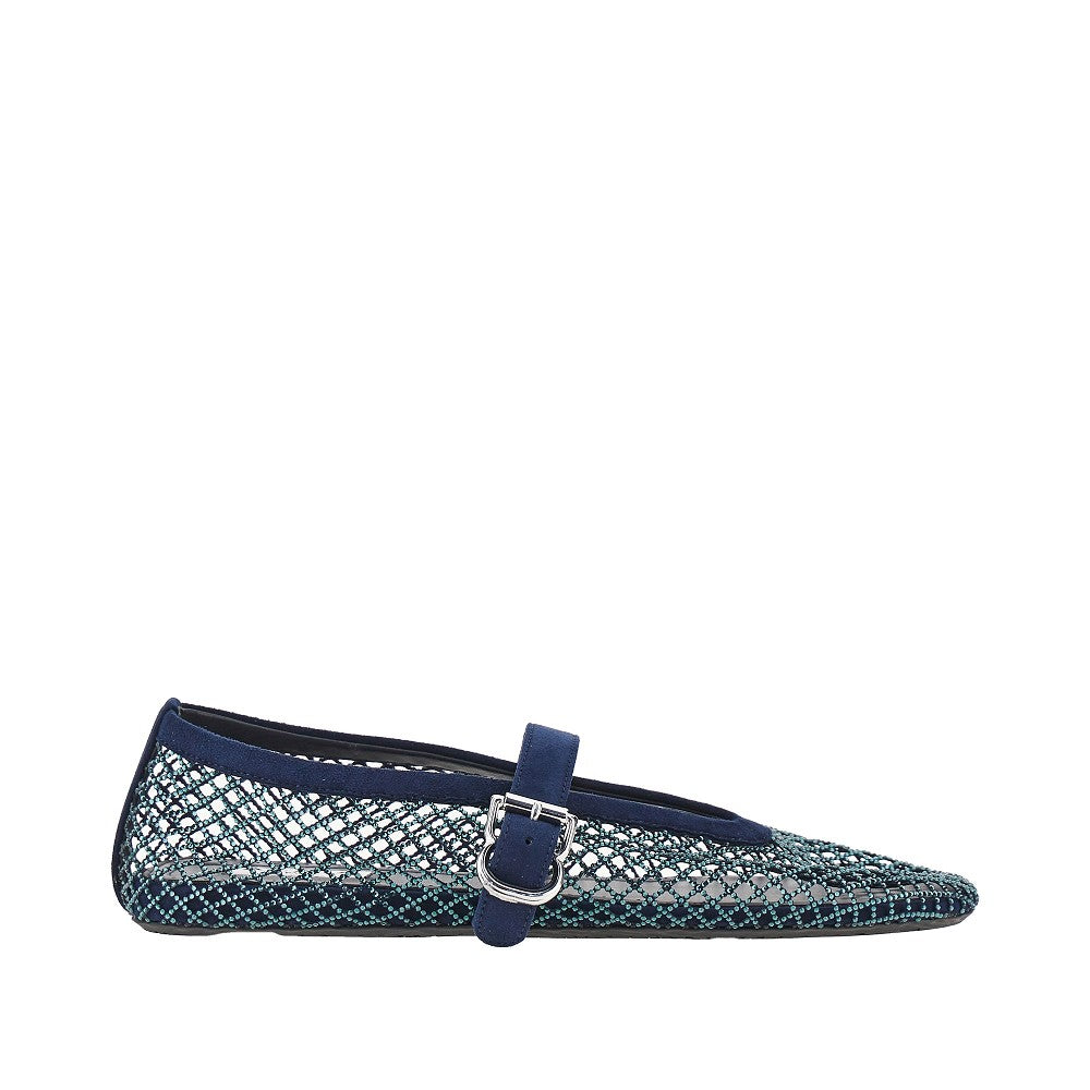 Ballerine in rete con strass