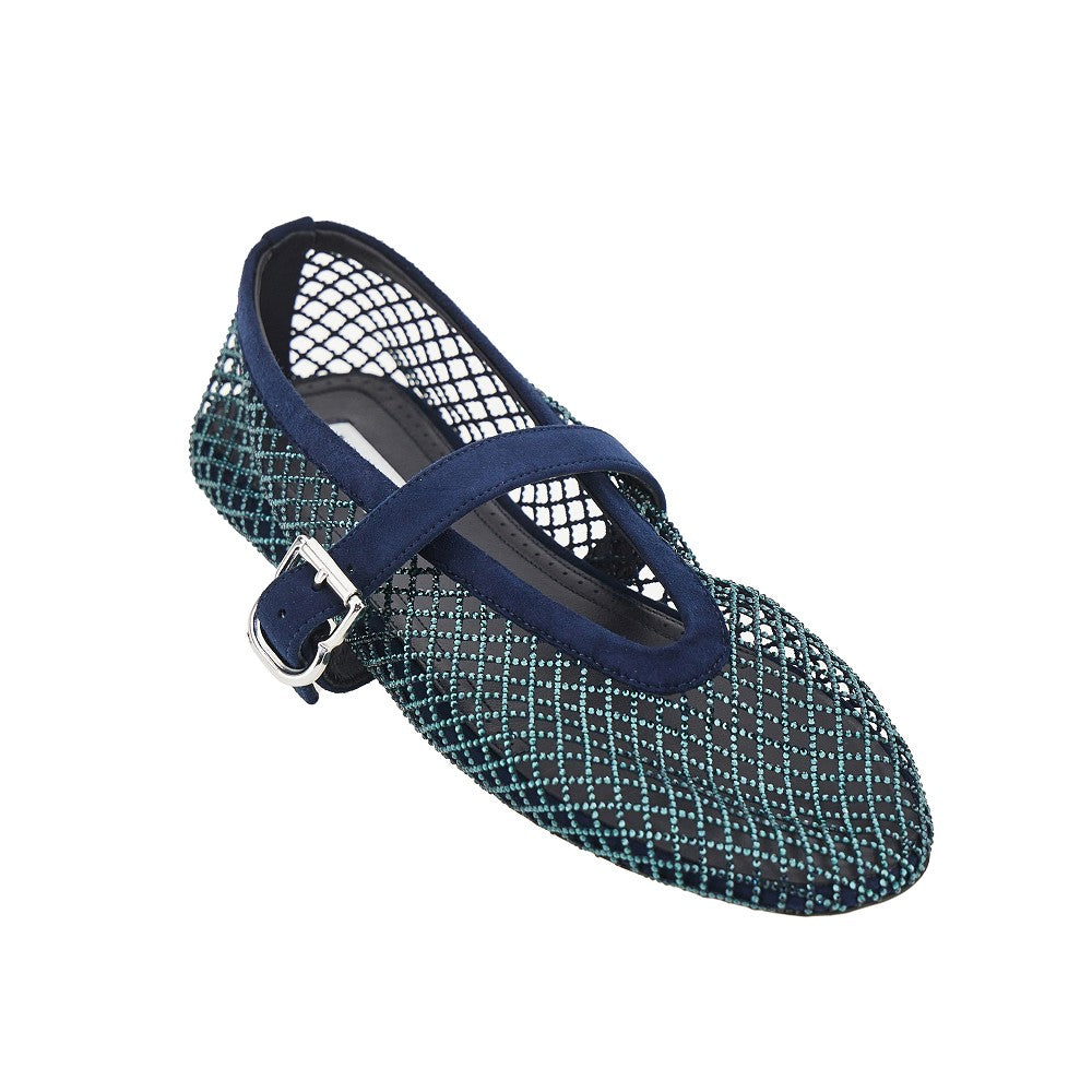 Ballerine in rete con strass