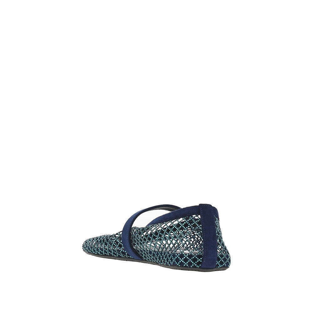 Ballerine in rete con strass
