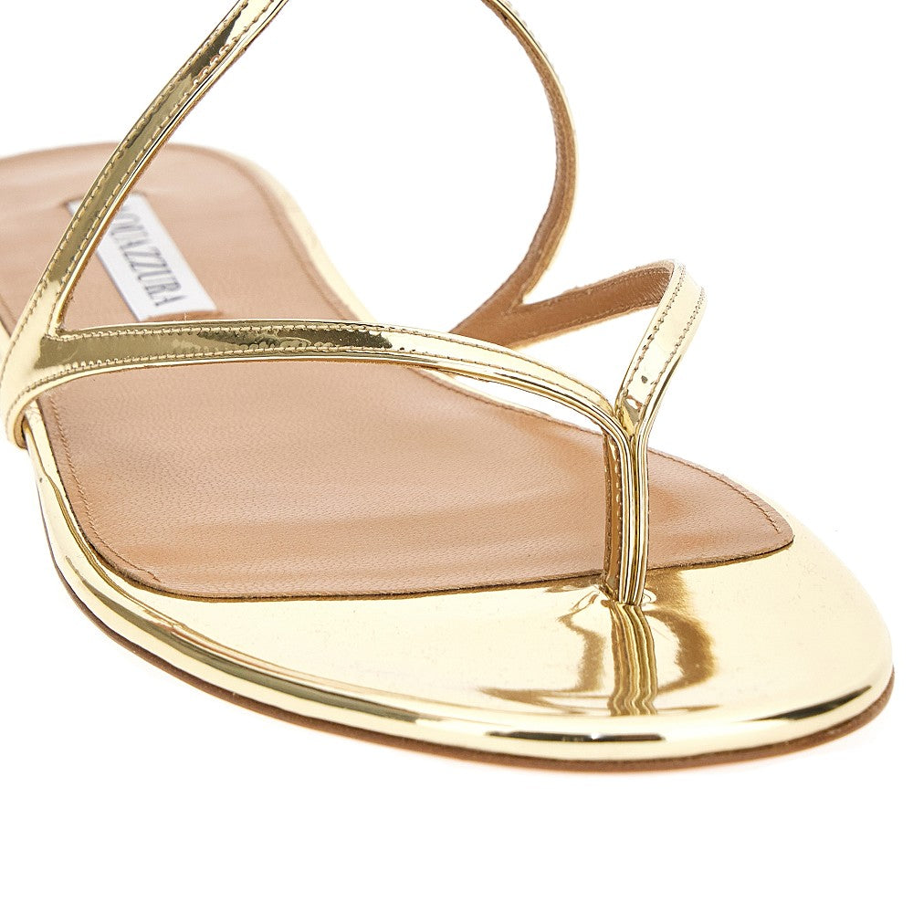 Sandali &#39;Baia&#39; flat in pelle metallizzata