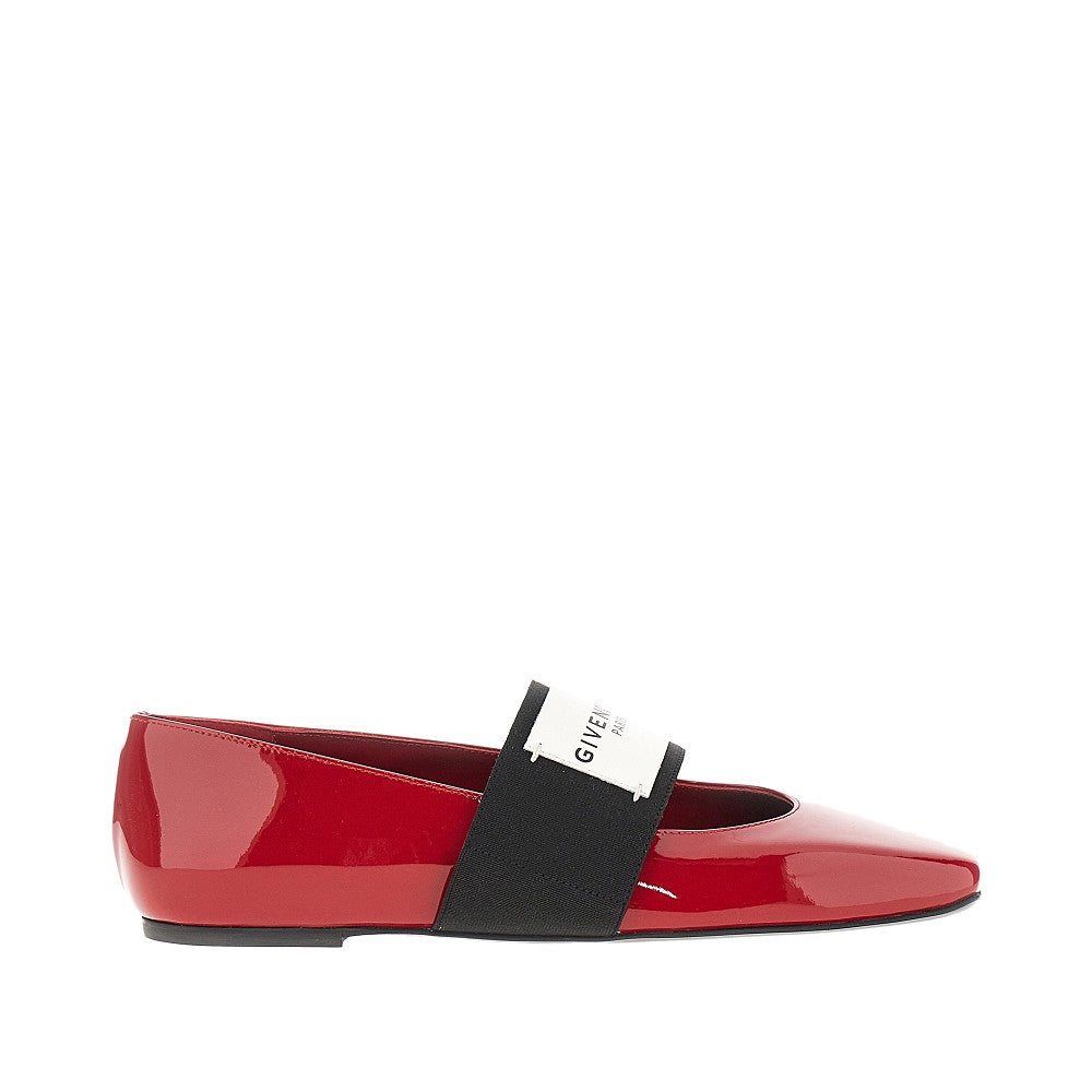 Ballerine Sliced Square in pelle verniciata