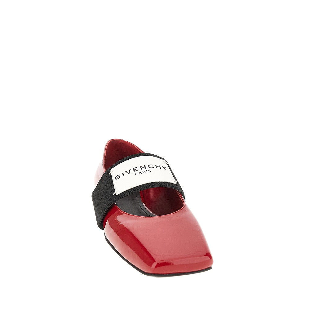 Ballerine Sliced Square in pelle verniciata