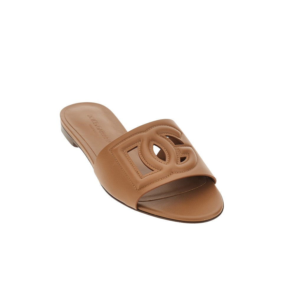 'DG' leather slides