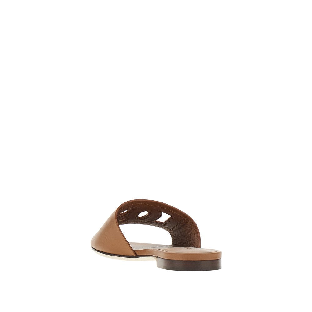 'DG' leather slides