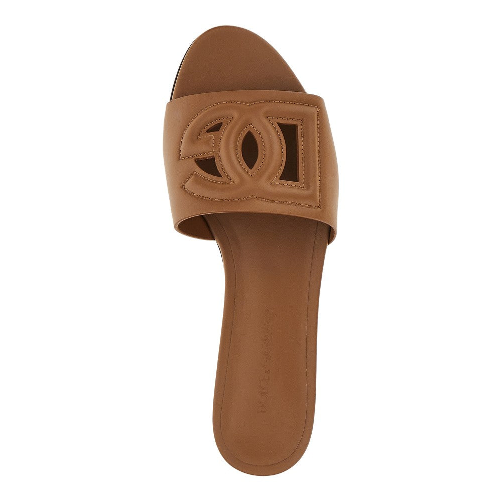 'DG' leather slides