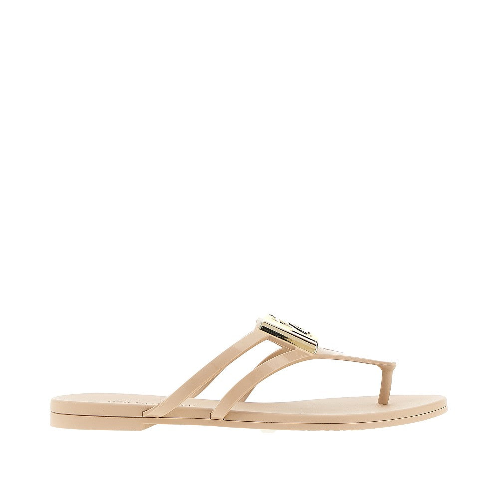 Rubber thong slides