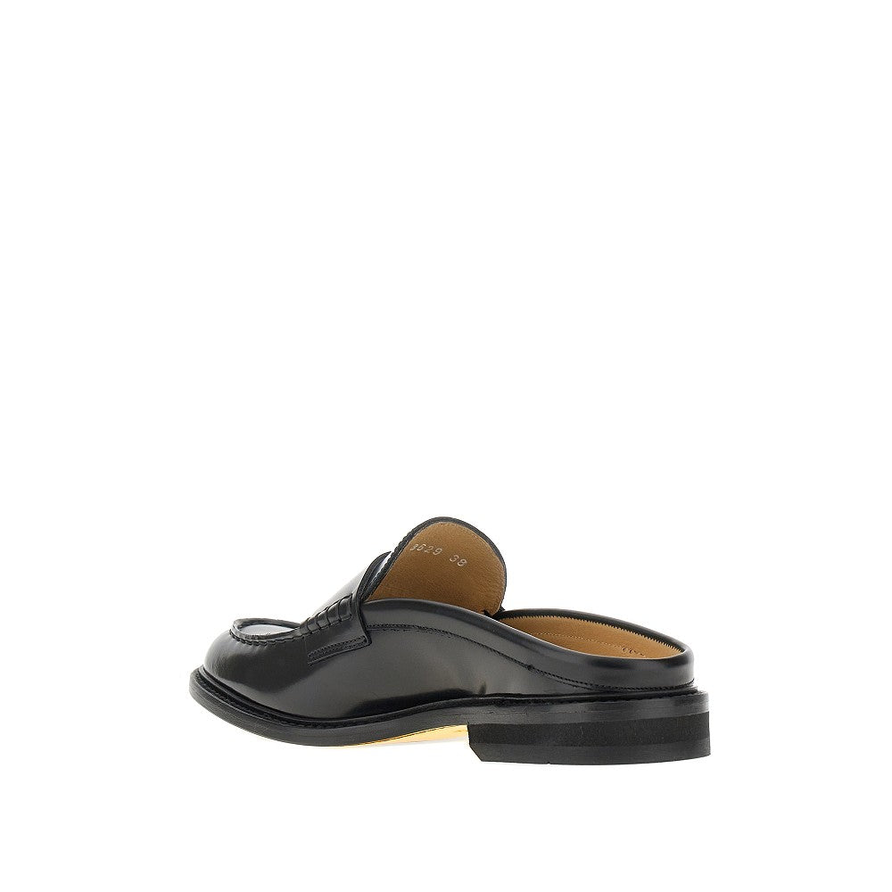 Leather Penny loafer mules