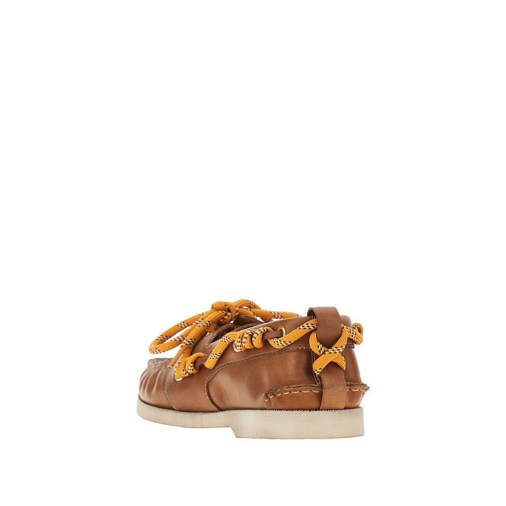 Leather boat shoes