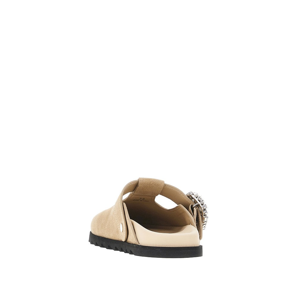 'Slidy Viv'' suede leather mules