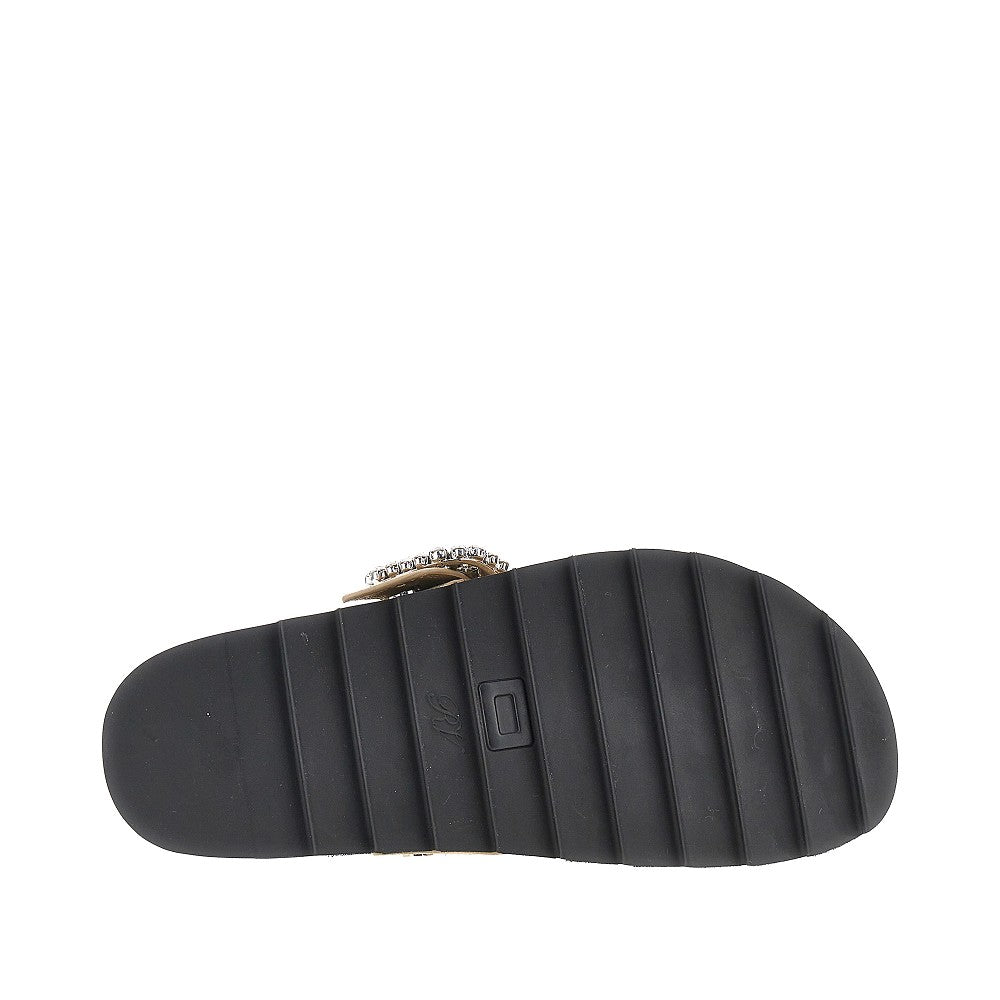 'Slidy Viv'' suede leather mules