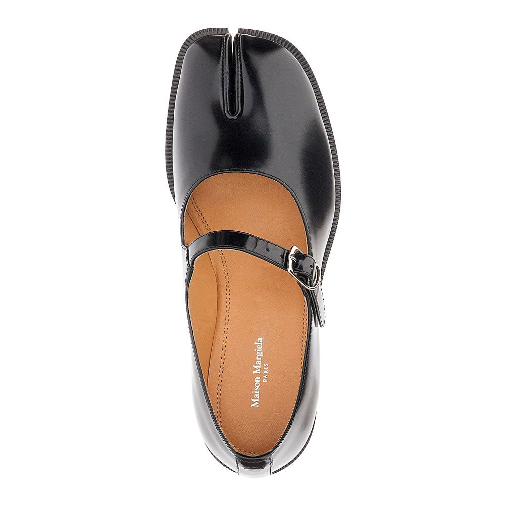 Brushed leather &#39;Tabi&#39; Mary-Jane