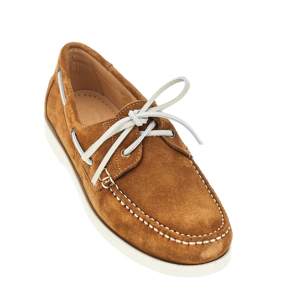 Suede leather boat shoes