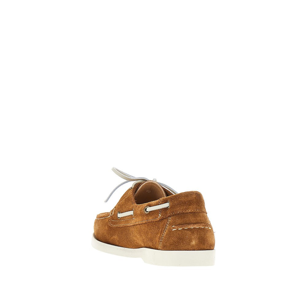 Suede leather boat shoes