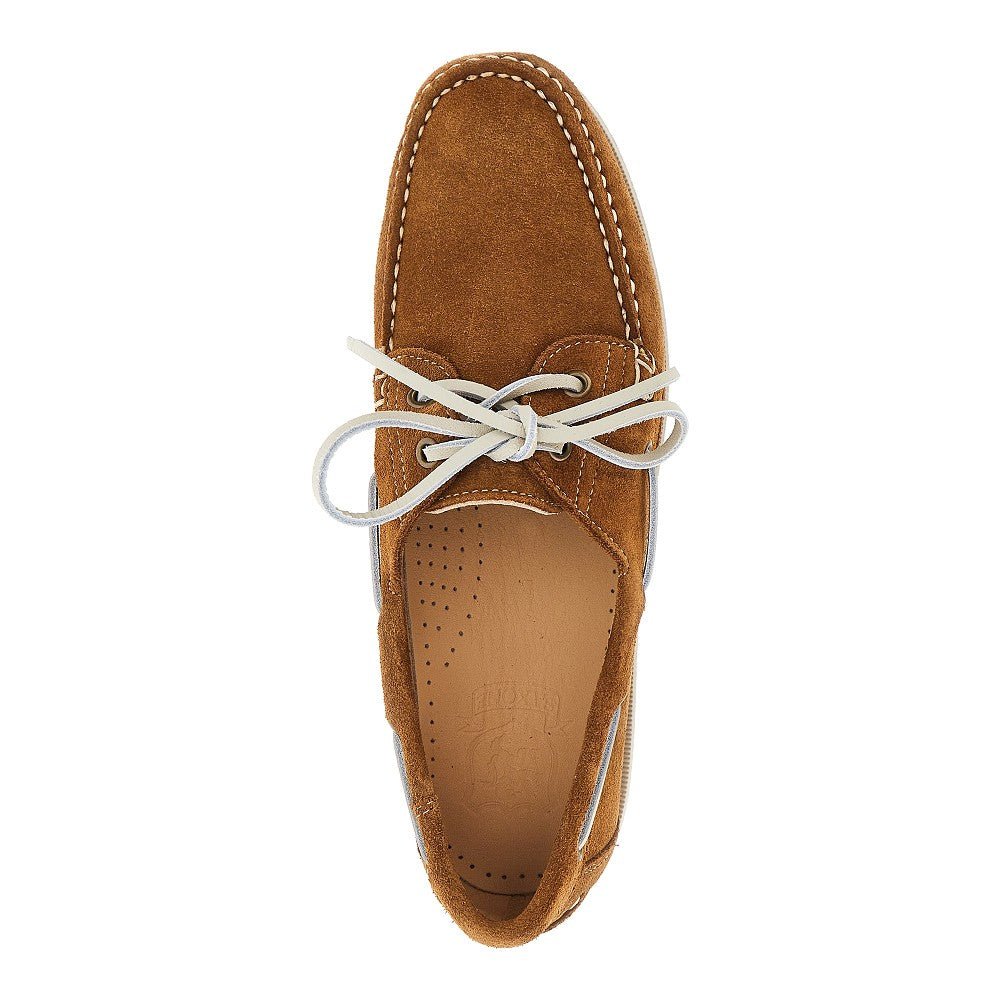 Suede leather boat shoes