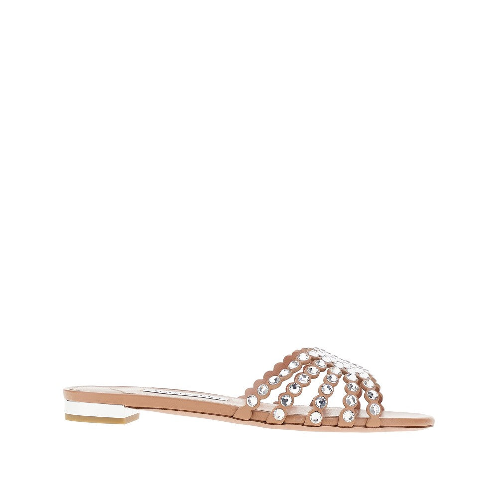 Slides 'Tequila' in nappa con cristalli