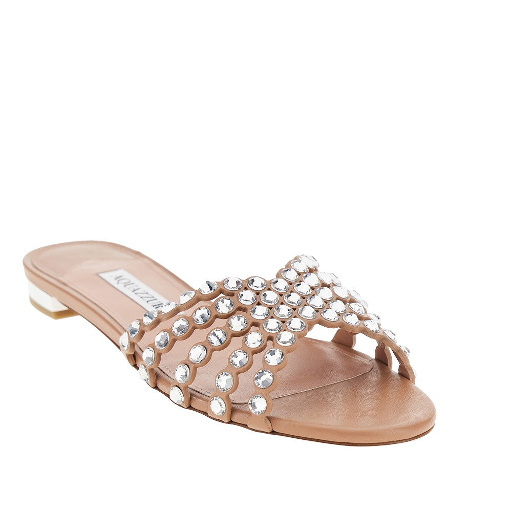 Slides 'Tequila' in nappa con cristalli