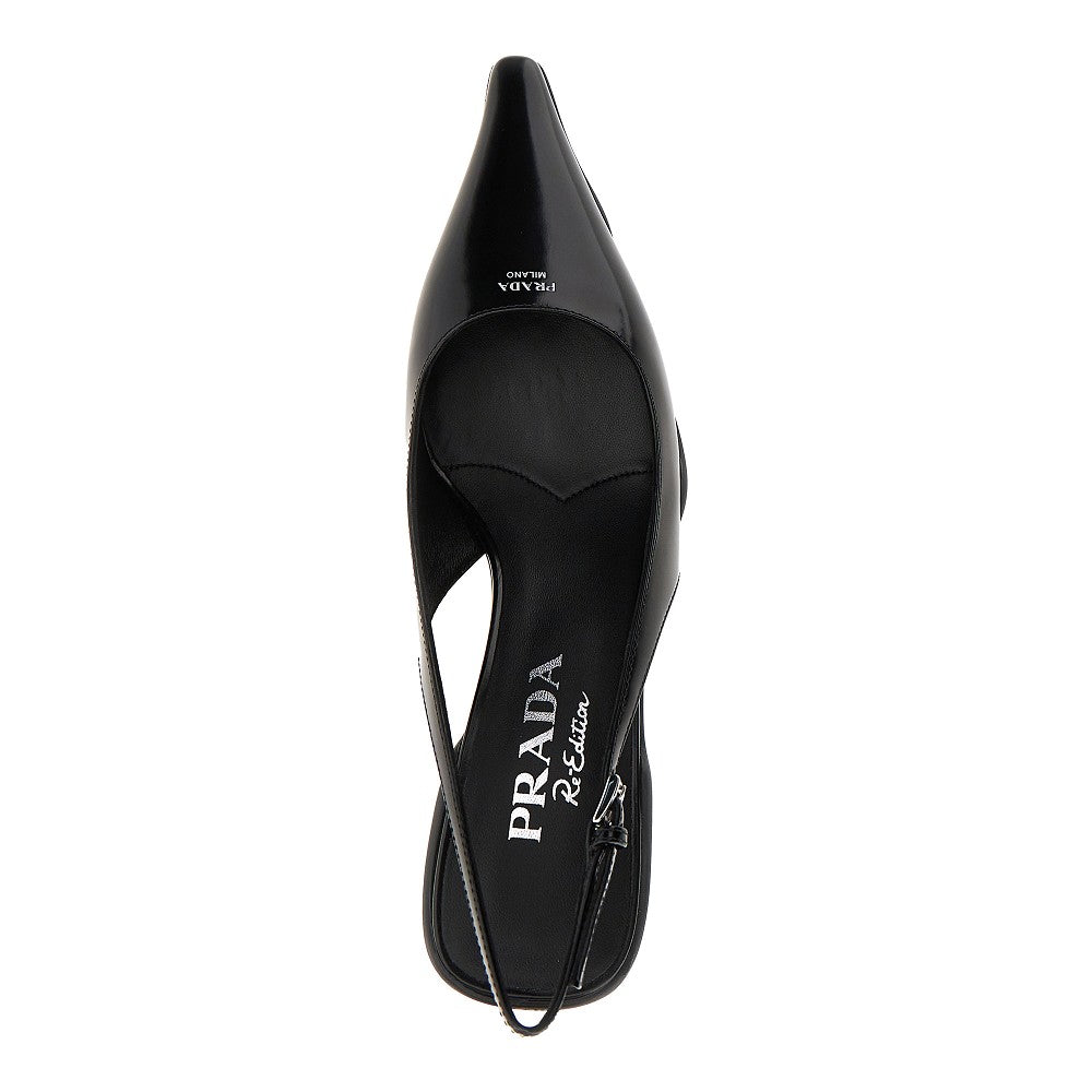 Slingback Re-Edition in pelle spazzolata