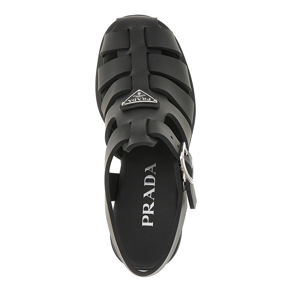 Rubbed heeled Monolith sandals