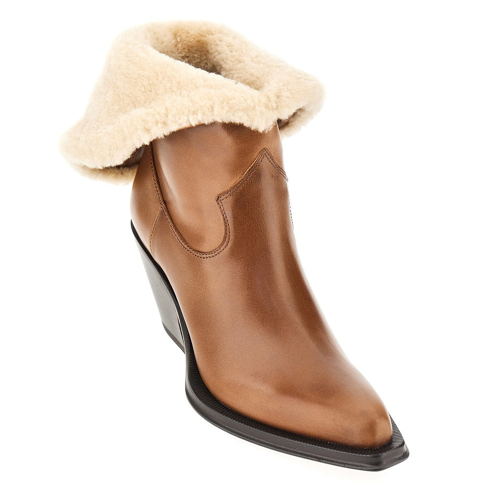 'Azelan' leather and shearling boots