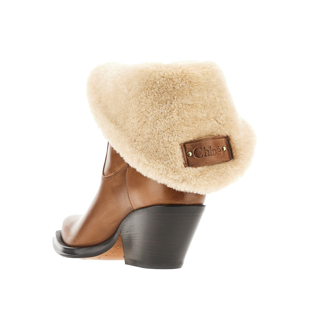'Azelan' leather and shearling boots