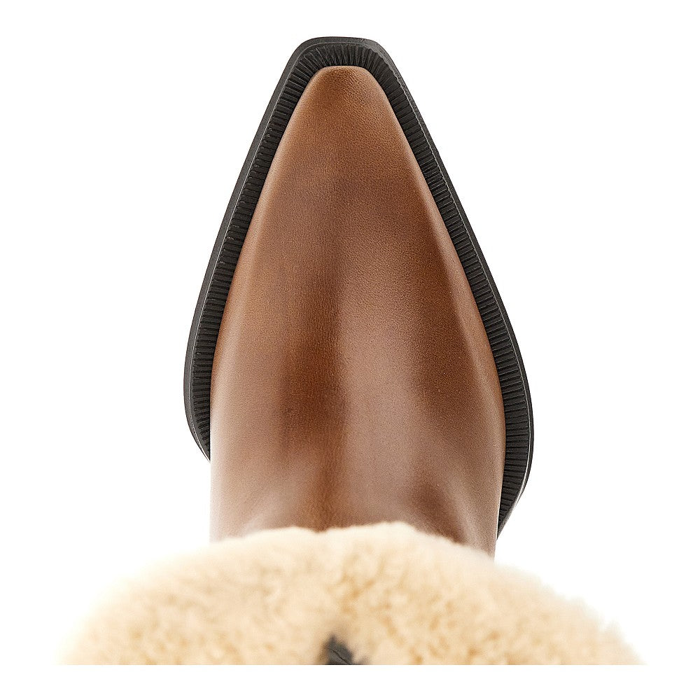 'Azelan' leather and shearling boots