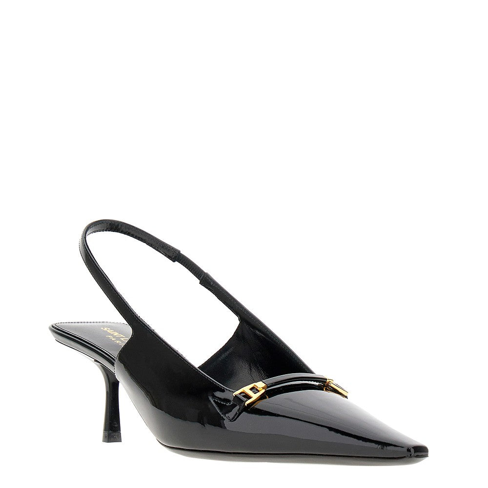 &#39;Carine&#39; patent leather sling-back pumps