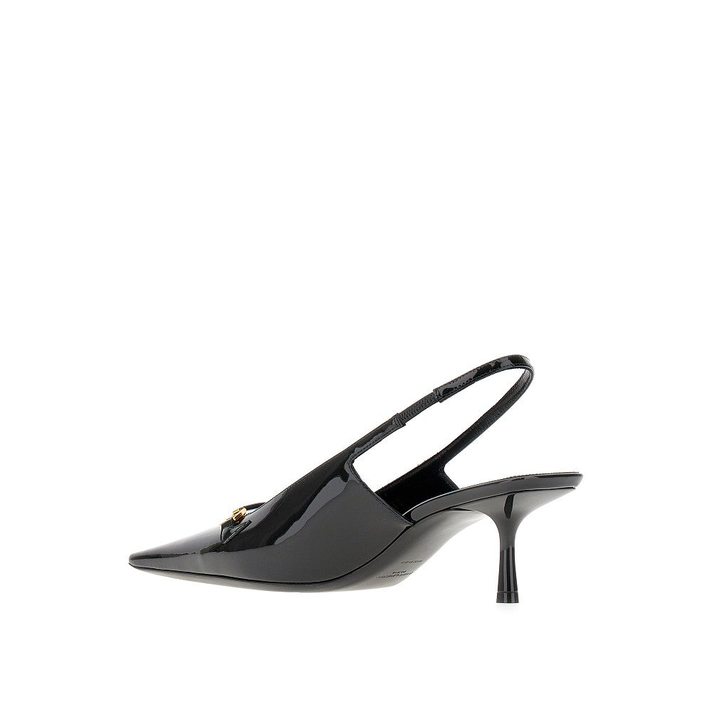&#39;Carine&#39; patent leather sling-back pumps
