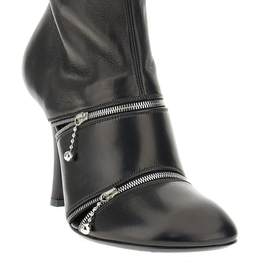 Nappa leather &#39;Peep&#39; ankle boots