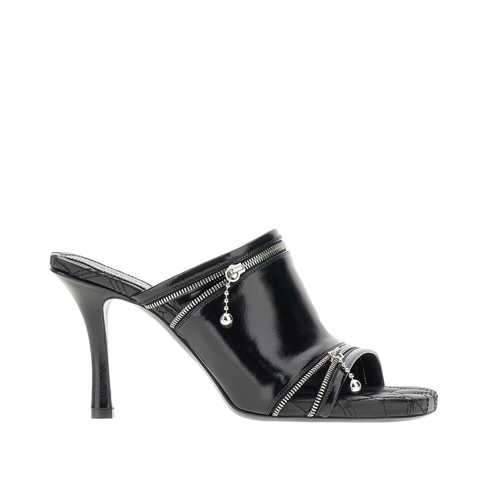Glossy Leather &#39;Peep&#39; sandals