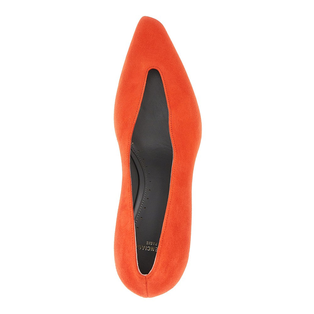 'Duchesse' suede leather pumps