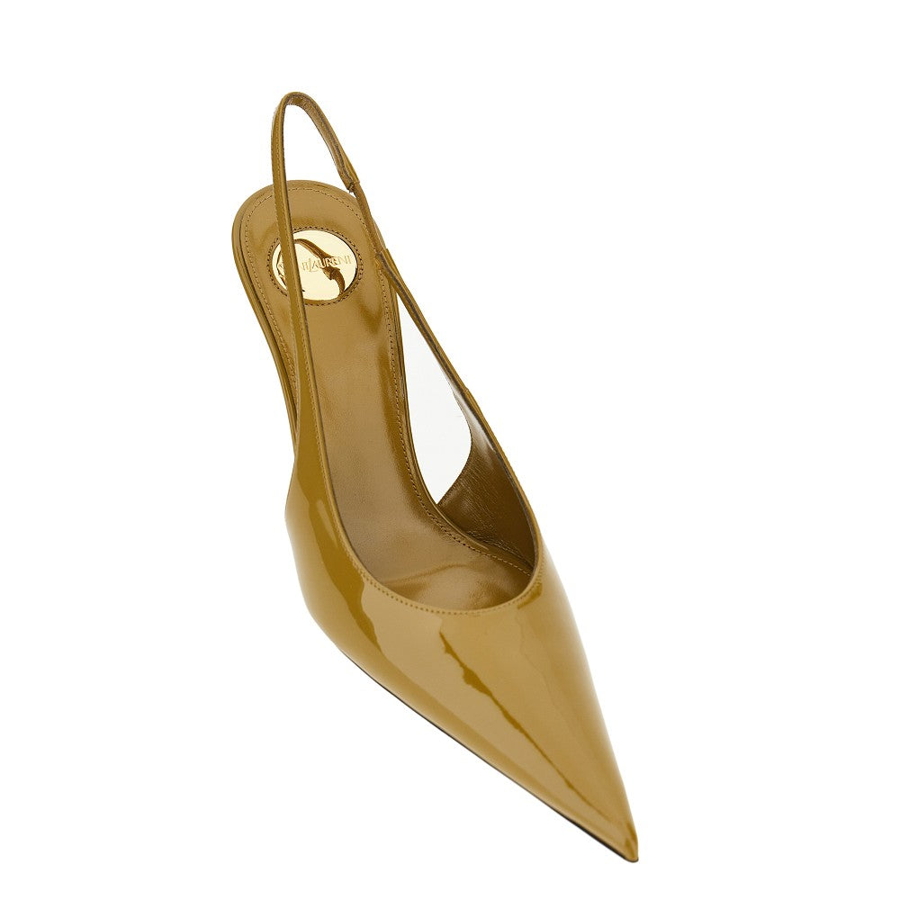 'Guermantes' patent leather slingback pumps