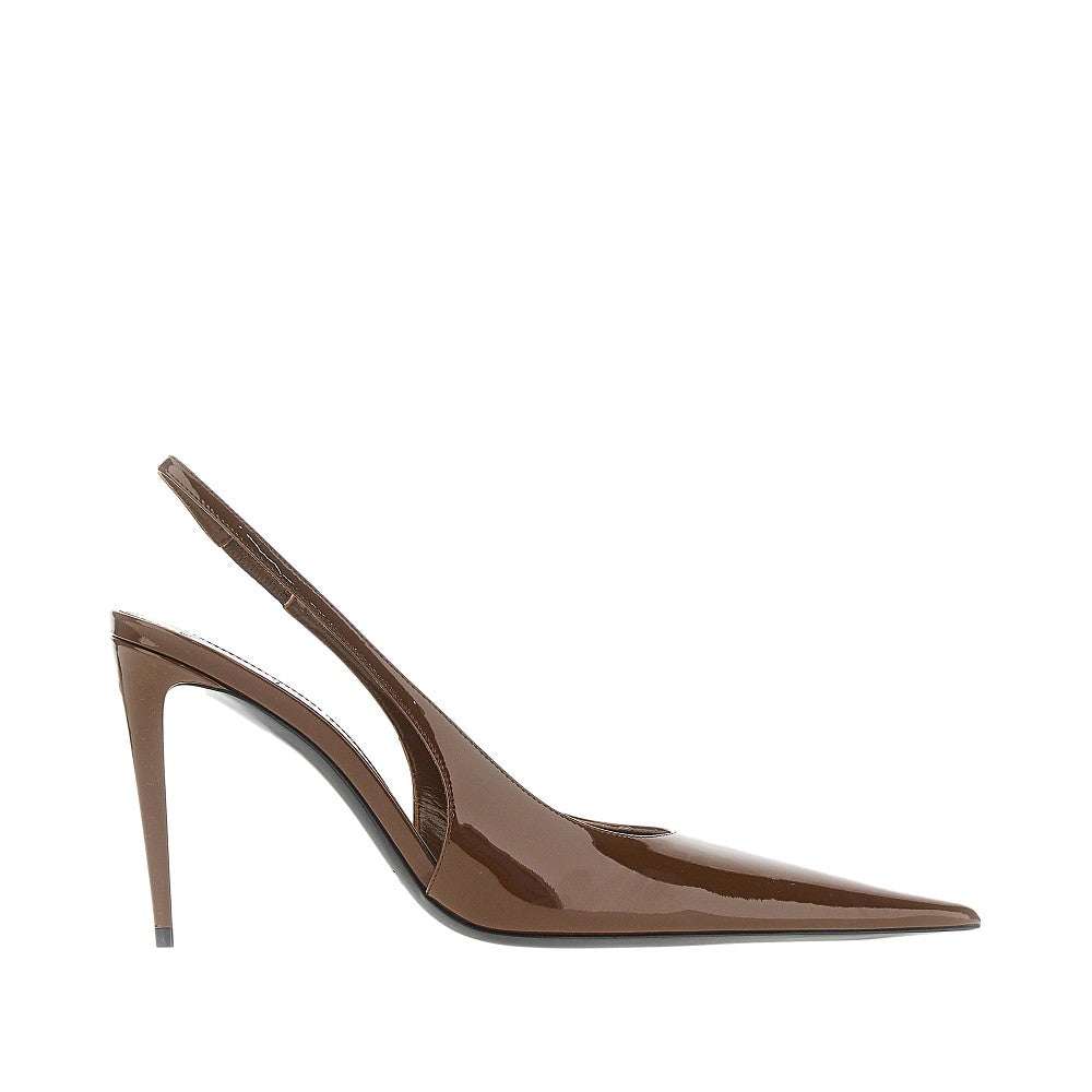 'Guermantes' patent leather slingback pumps