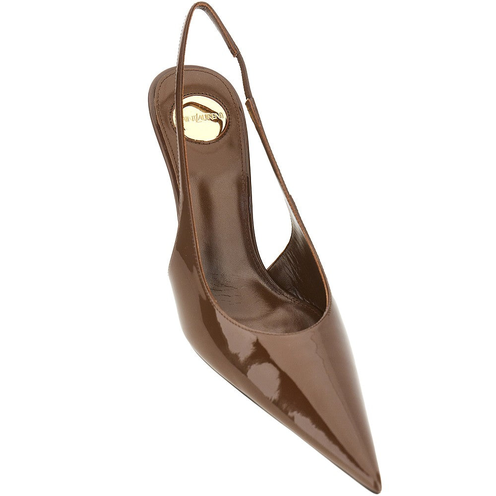 'Guermantes' patent leather slingback pumps