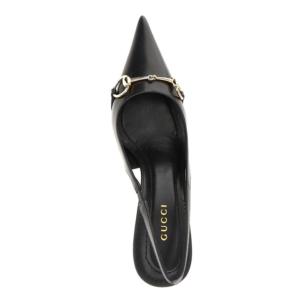 'Donna' leather slingback pumps