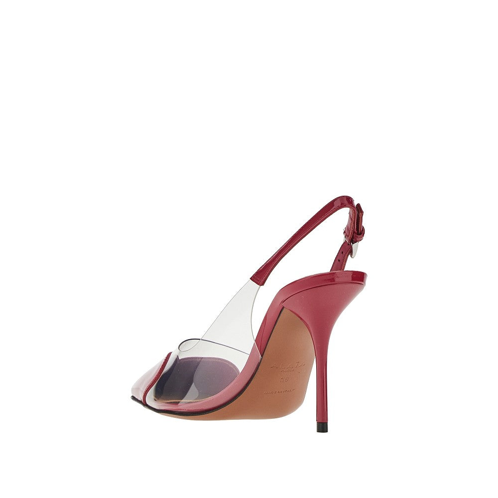 Slingback 'Le Coeur' in PVC e pelle