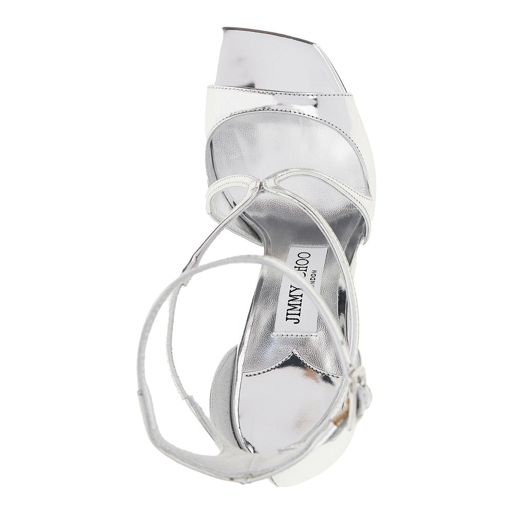 'Azia 95' metallized leather sandals