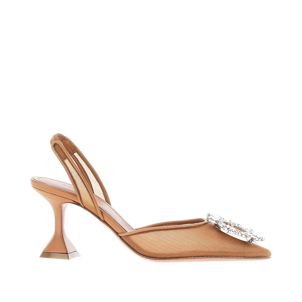 'Begum Sling' mesh slingback pumps