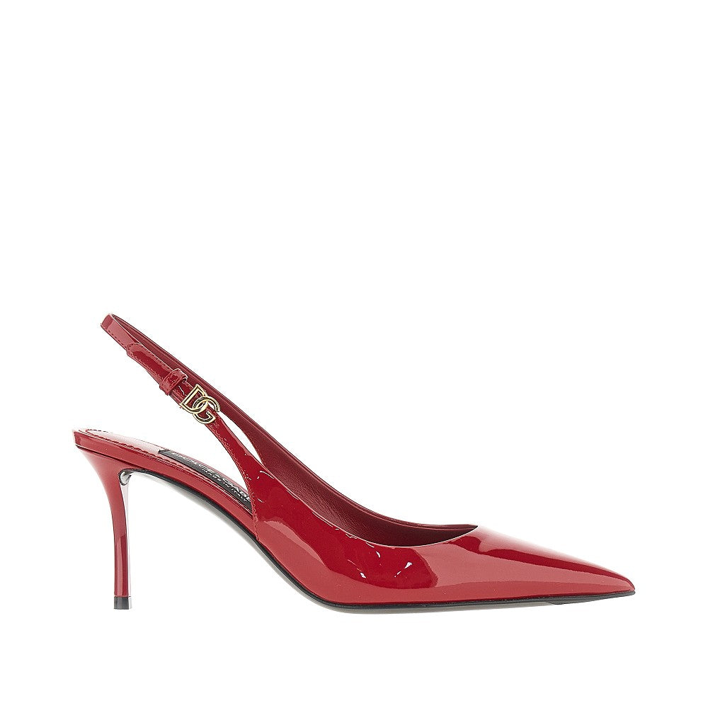 Slingback in vernice