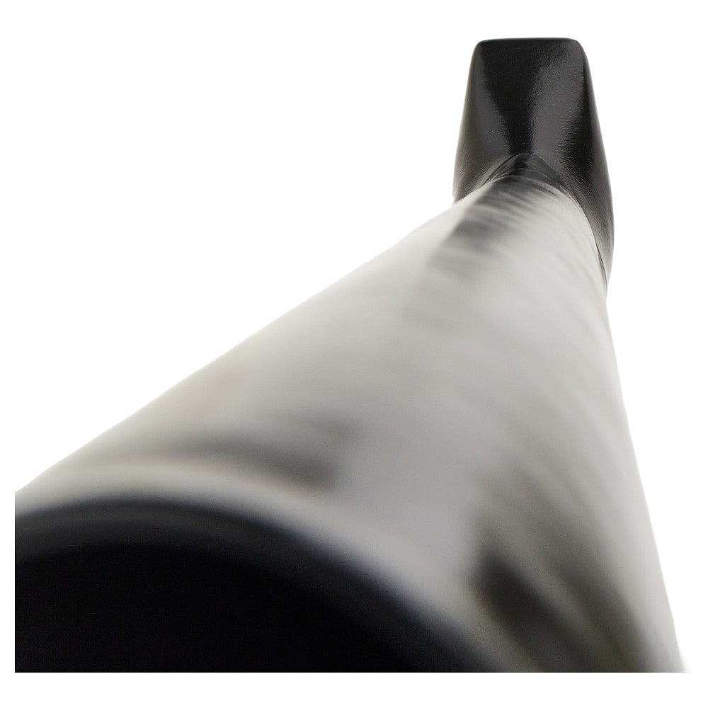 Squared-toe leather boots