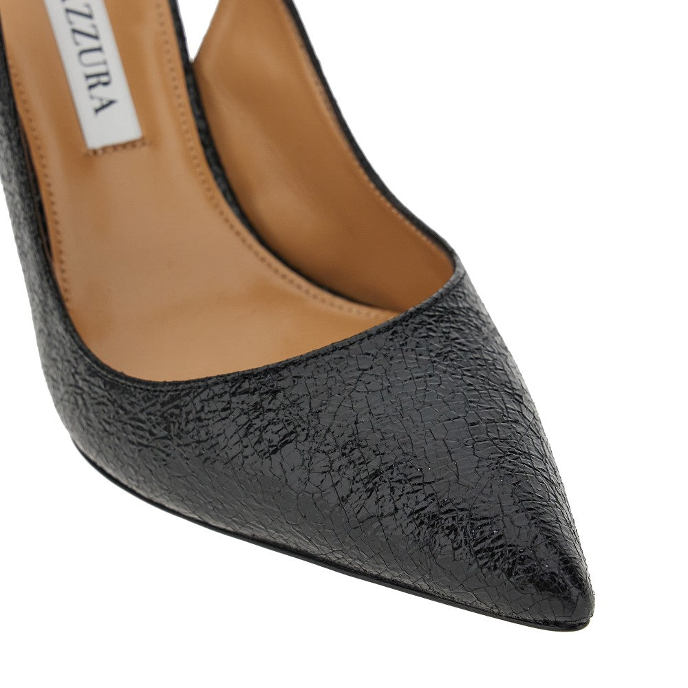 Nappa leather bow-tie pump
